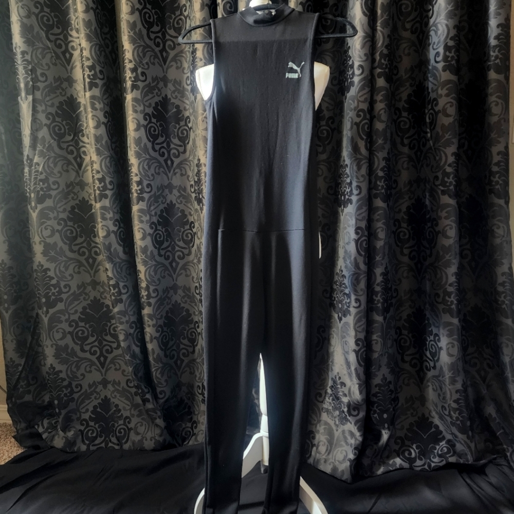 Puma Sleeveless Bodycon Jumpsuit, Women's size Small